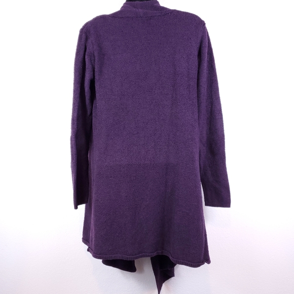 Barefoot Dreams Bamboo Chic Lite Open Cardigan Sweater in Purple - Picture 3 of 7